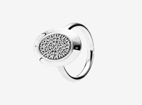 

classic cz pave disc ring women girls fashion jewelry for real sterling silver wedding rings with original box7862373, Slivery;golden