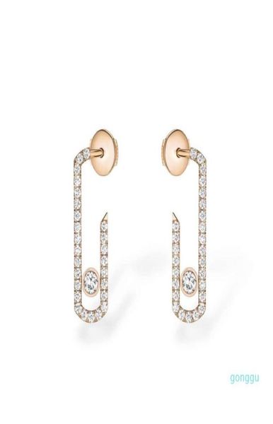 

luxury fashion 925 jewelry sterling silver pure love pearl vintage earrings crystal move zircon jewelry pave drop earring y19051026805982, Golden