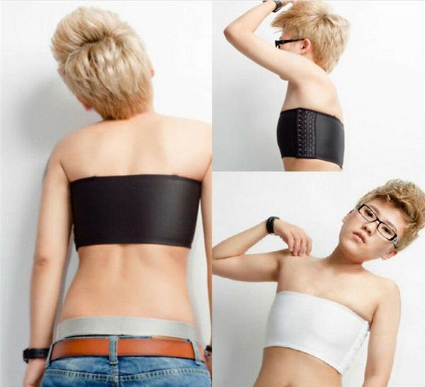 

bustiers corsets women breathable oversize tube solid strapless chest breast binder trans lesbian tomboy cosplaybustiers9762032, Black;white