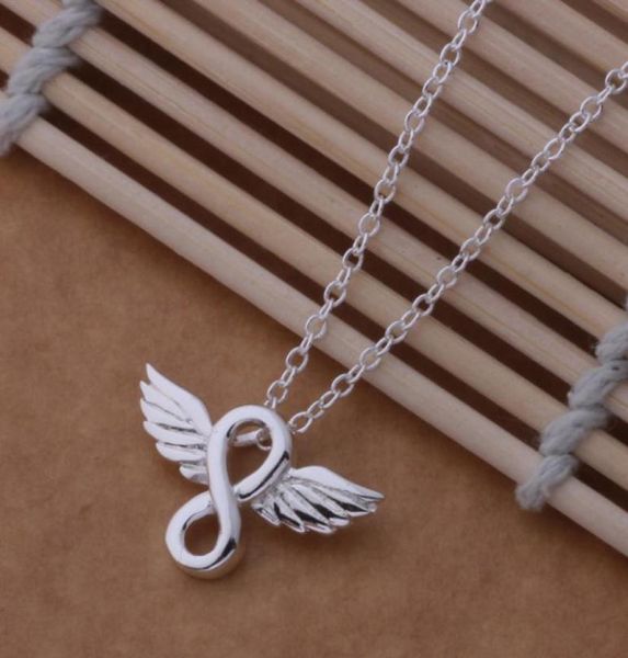 

925 sterling silver pendant necklace angel pated cute birthday gift factory whole 1895522