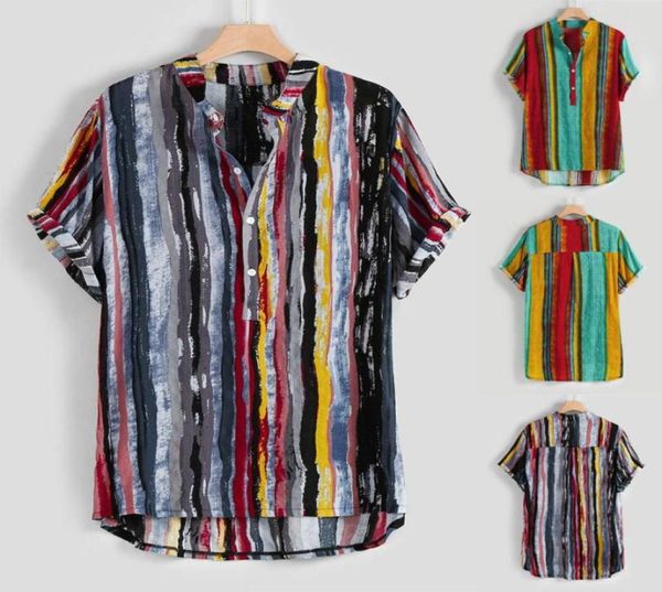 

2020 new fashion men luxury stylish mens multi color lump chest pocket short sleeve round hem loose shirts blouse8407982, White;black