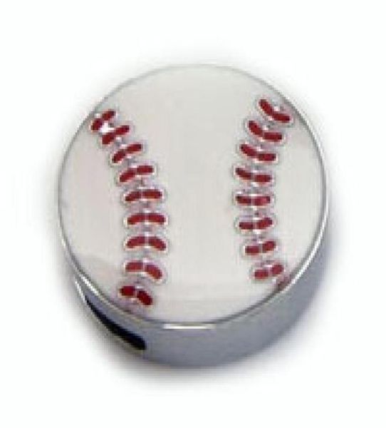 

whole 8mm baseball sport slide charm diy alloy accessories fit for phone strips leather wristband key chains9819965, Bronze;silver