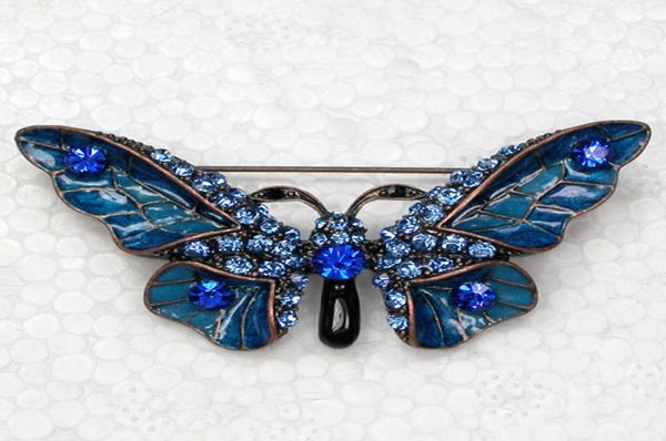 

whole rhinestone enamel butterfly pin brooches c1019030127807957, Gray