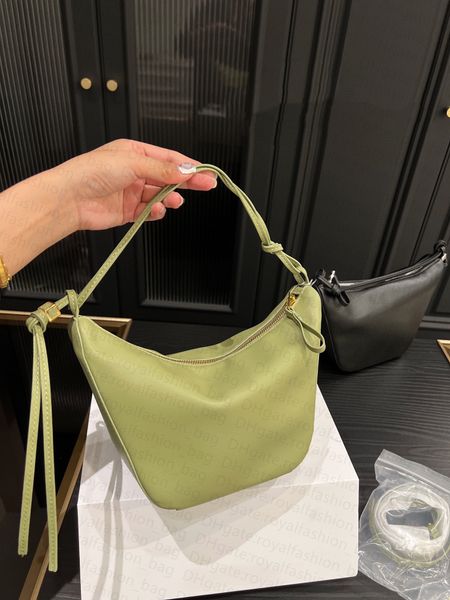 

mirror quality hammock hobobag designer bag zipper open leather women shoulder bag