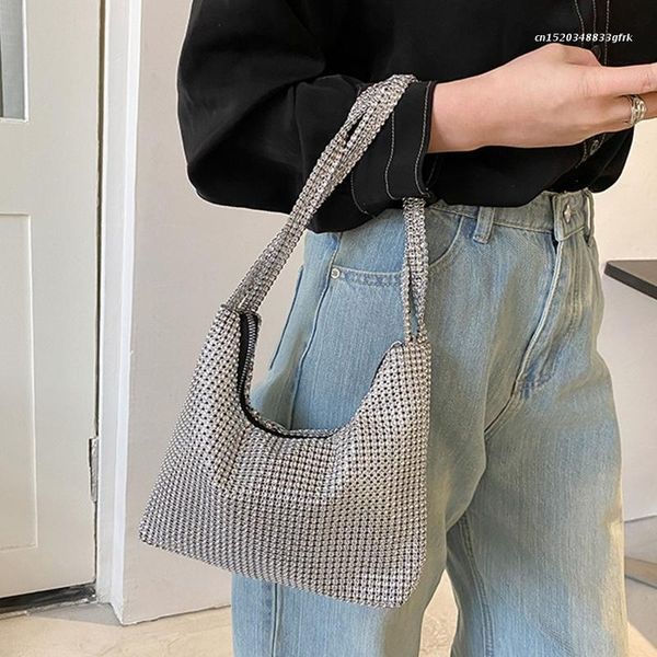

evening bags silver underarm bag handbag shoulder for female drop 230711