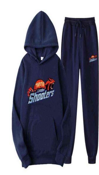 

men039s tracksuits 2022 new brand printed sportswear men 15 colors warm 2 pieces set loose sweatshirt pants set hoodie4820222, Gray