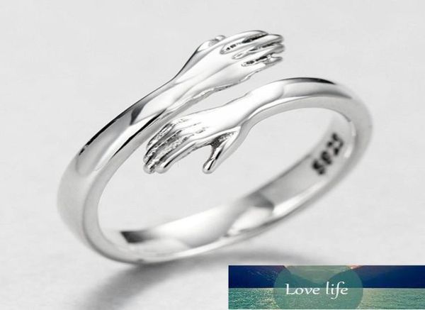 

sterling silver love hug couple ring retro fashion rings letter finger ring adjustable size jewelry gift3895199