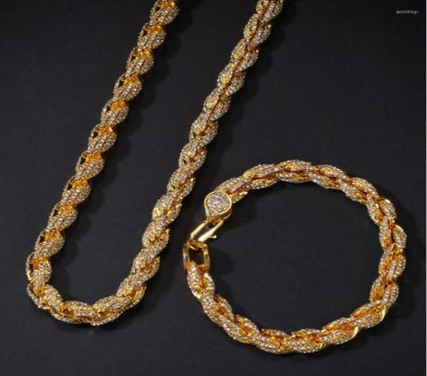 

chains hip hop men gold color out cuban necklace braclete combo set chain for6635880, Silver