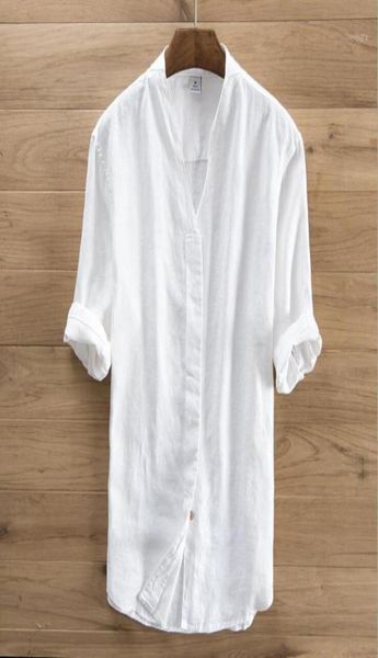 

male solid cotton summer new men fashion breathable half sleeve shirt mens quality casual slim linen shirts size m3xl16424135, White;black