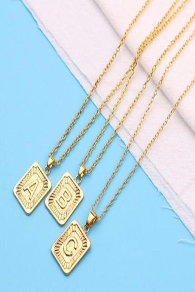 

pendant necklaces geo az initial alphabet letter neckalce for men women jewlery punk trendy8805424, Silver