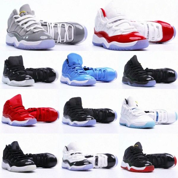 

kids shoes 11s 11 cherry designer basketball sneakers toddlers black cool grey sport trainers baby kid shoe youth boys girls big space jam i