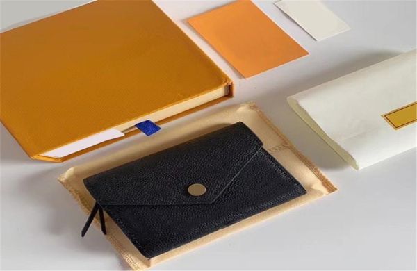 

lychee pattern leather wallets flip short money clips credit card holder coin purse mini wallet bag with box7019976, Black