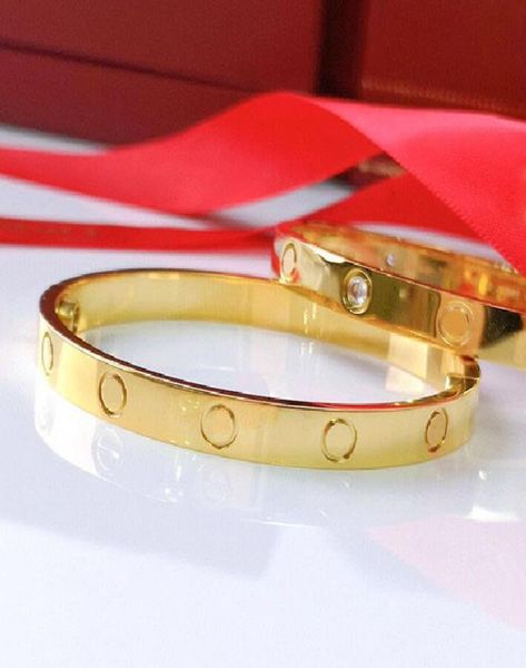 

love screw bangle bracelet designer bracelets luxury jewelry women classic 50 titanium steel alloy goldplated craft colors gold4924647, Black