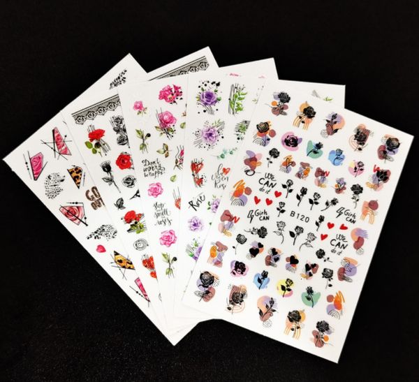 

stickers decals nail stickers random 50 non duplicate are available in any style 230712, Black