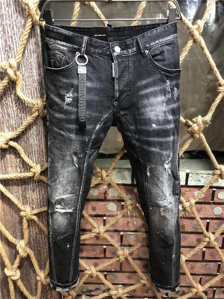 

fw20 new quality brand designer men denim cool guy jeans embroidery pants fashion holes trousers italy dsquare 2 dsquare 2 dsquare7769367, Blue