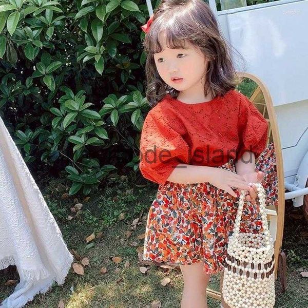 

clothing sets clothing sets summer children set girls school uniform red 2 piece child outfits kids suits for teenagers boys women x0712, White