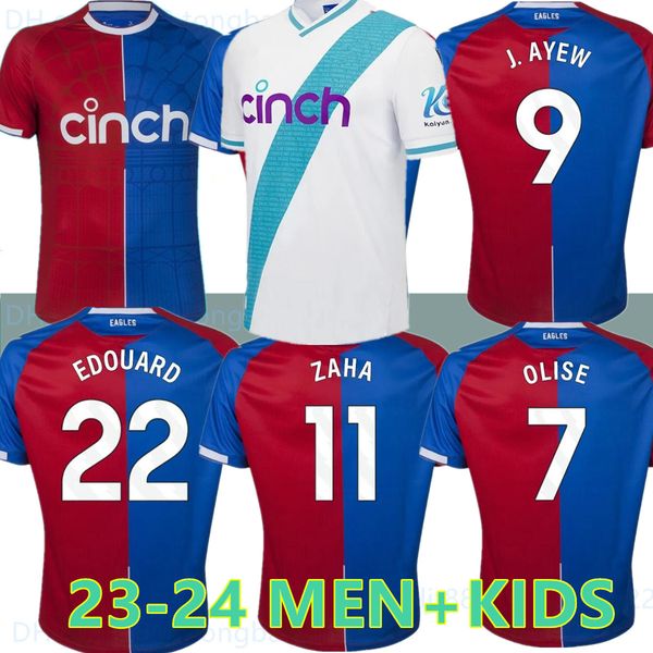 

23 24 cpfc soccer jerseys 2023 2024 milivojevic olise kouyate eze crystals j.ayew zaha mateta chlupp palace benteke schlupp home football sh, Black;yellow