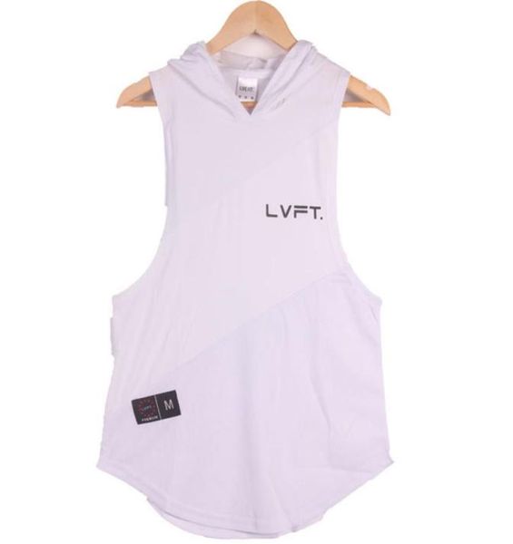 

brand gyms clothing mens bodybuilding hooded tank workout sleeveless vest sweatshirt fitness workouts sportswear male7403033, White;black