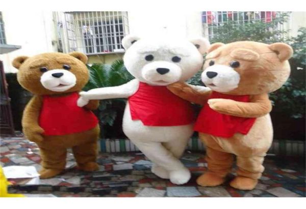 

2019 factory new tedy costume fur teddy bear mascot costume9445979, Red;yellow