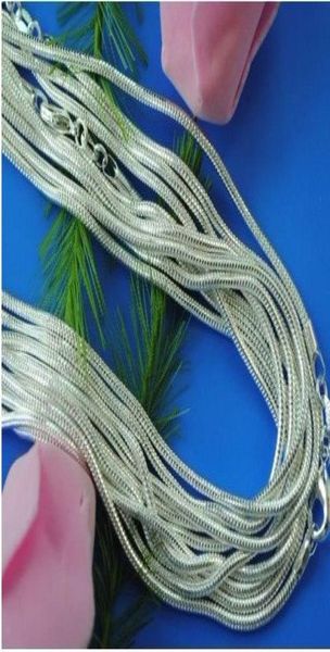 

wholesale 925 silver chains necklace chain necklaces 1mm 16"-24" 10pcs /lot9358629