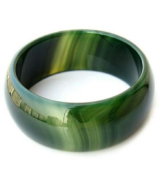 

pure natural green agate bracelet in braziljewelry gift jade bangle for women5460243, Black