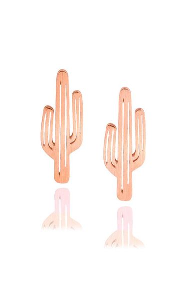 

hand stamped alloy goldsilver lovely cactus stud earrings for summer fashion jewelry women039s gifts 10 pairslot1943325, Golden;silver