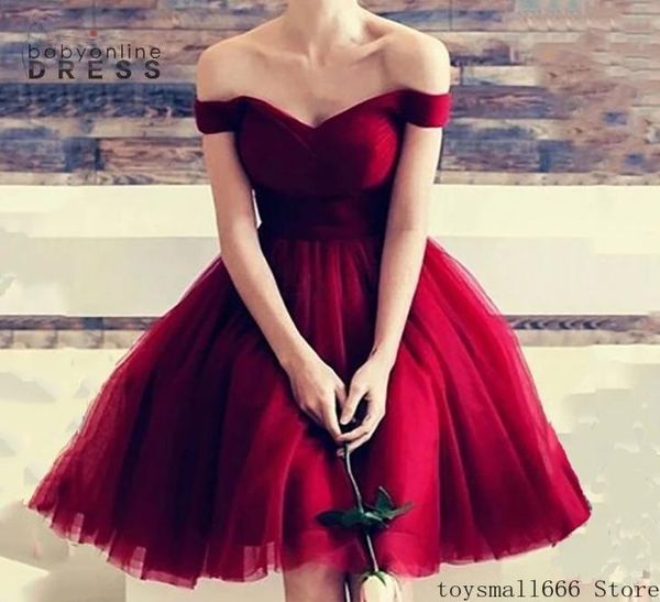 

popular burgundy ruffles tulle homecoming dresses a line sweetheart backless mini short cocktail bridesmaid dresses laceup prom e6773489, Blue;pink
