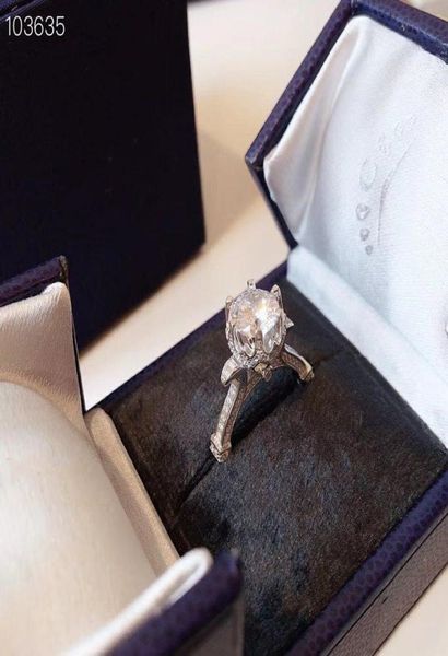 

luxury classic designer s925 sterling silver full zircon flower bud charm engagement ring for wedding bride women jewelry6075219, Golden;silver