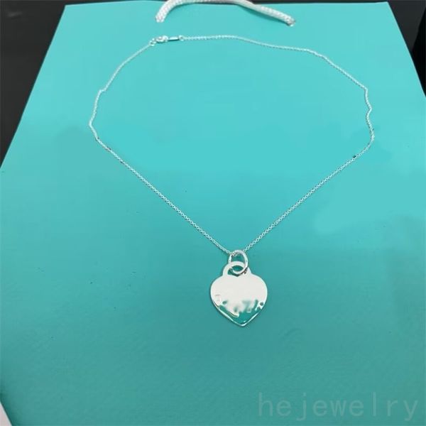 

metal love necklace heart pendant necklaces for lady birthday gifts dainty blue women pretty funny classic hip hop jewelry designer chains c, Silver