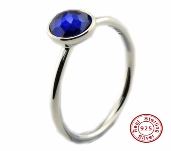 

2016 september droplet, synthetic sapphire 100% 925 sterling silver bead fit ring fashion jewelry diy charm brand7398792, Slivery;golden