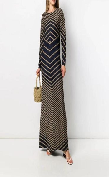 

2020 women black with gold patchwork long sleeve long maxi dress christmas fashion elegant celebrity evening party vestidos9585321, Black;gray