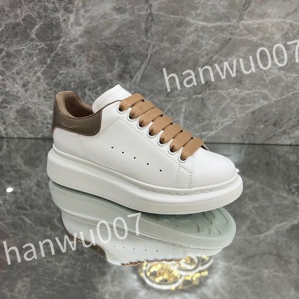 

new luxury designer stage shoe leather increased casual shoes fashionable sports platform mens womens white lace up alexander sneakers xsd23, Black