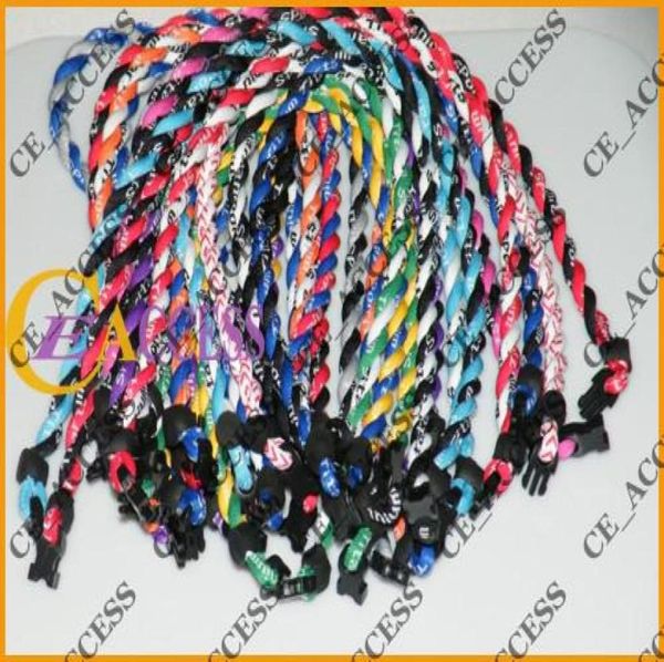 

new 20quot titanium ionic ed tornado necklace baseball softball soccer necklace2528630, Golden;silver