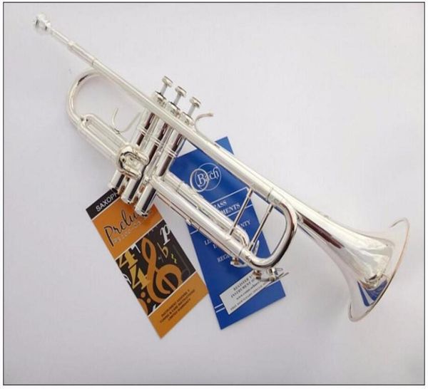 

new bach lt 180s43 brass silver plated bb trumpet musical instrument trumpet with case accessories 3483182