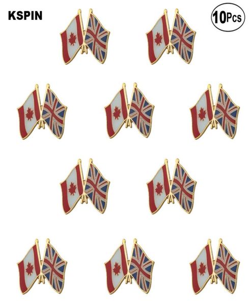 

canada uk flag lapel pin flag badge brooch pins badges 10pcs a lot8489565, Gray