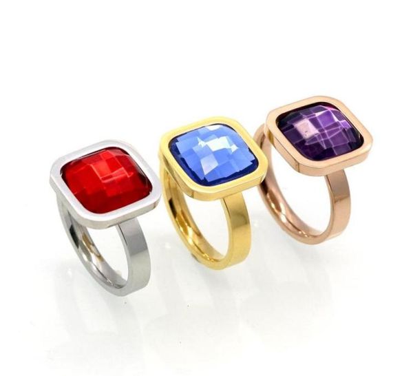 

cluster rings european stainless steel ring female compatible with pan simple temperament wild antiallergic woman christmas 1870199, Golden;silver
