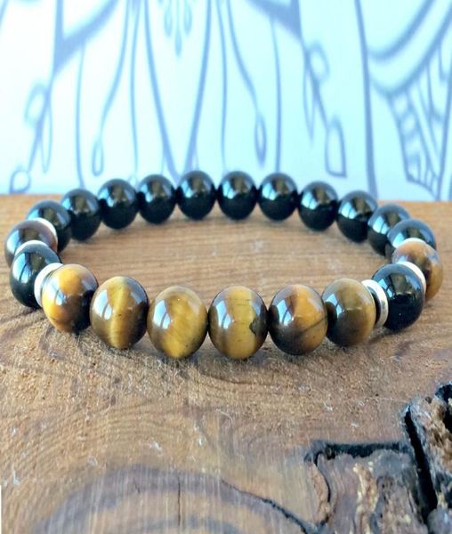 

mg0304 black onyx tiger eye energy bracelet personal power bracelet for women balance release inner strength bracelet3238838