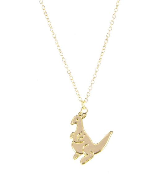 

10pcs cartoon kangaroo wallaby necklace australia animal kangaroo bandicoot koala chain clavicle necklace jewelry gift for childre4266719, Silver