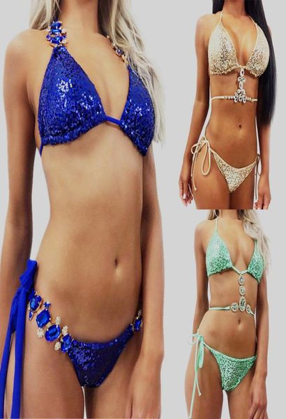 

women sequined bikini sets swimsuits lady diamond swimware style swimsuit two piece swimming suits beach suits3648542