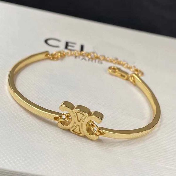 

celi new gold arc de triomphe girls summer ins small design high grade light luxury bracelet, Golden;silver