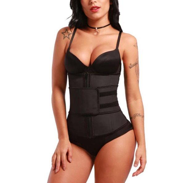 

body shaper slimming wrap belt waist trainer cincher corset fitness sweat belt girdle shapewear plus size women mens fajas sauna5327463, Black;white