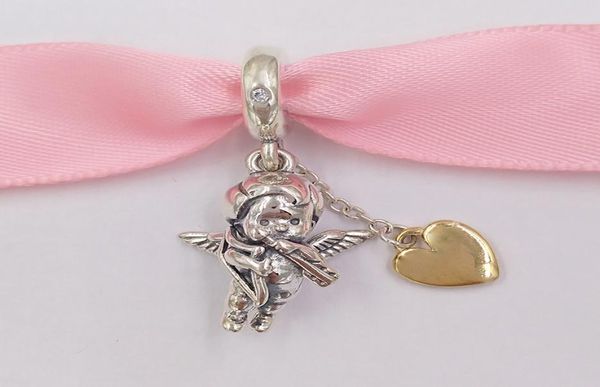 

andy jewel 925 sterling silver beads cupid you charm pandora shine clear cz charms fits european pandora style jewelry bracelets 6982232, Black