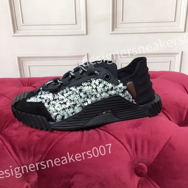 

2023 luxurys casual shoe designe womens running shoes platform women men for leather sneaker trainer trainers triple white sneakers hc210815, Black