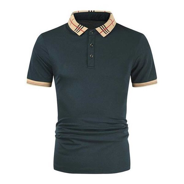 

men's polos 2022 summer shirt brand clothing cotton short sleeve business casual striped designer homme camisa breathable ptbq, White;black