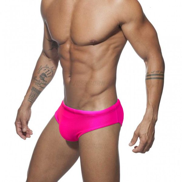 

men's swimwear mens shining nylon quick dry swim briefs gay low waist bathing swimsuits fashion pad push beach surfing panties 230711