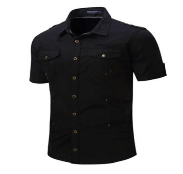 

summer shirts mens casual shirt short sleeved khaki black grey loose tees9176989, White;black