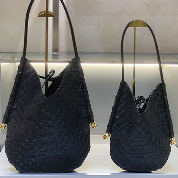 

solstice women handbag underarm tote braid weave luxury shopping bag plain bags leather fashion letters rope buckle closure