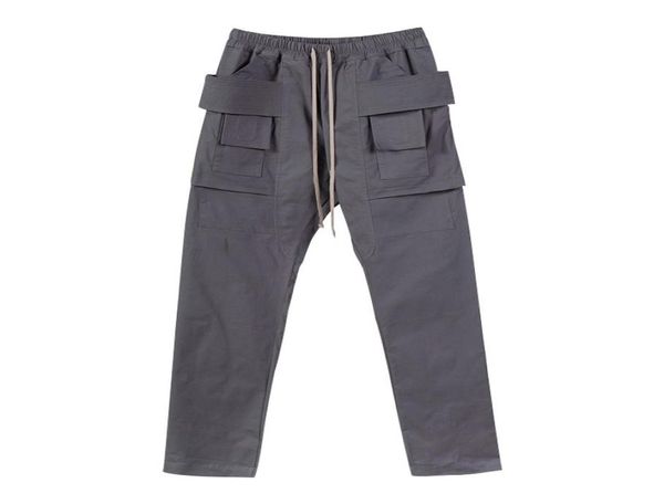 

2022 dark rick style ro classic double ring owens men039s biker cargo men039s pants streetwear man trousers woman clothing w6587683, Black