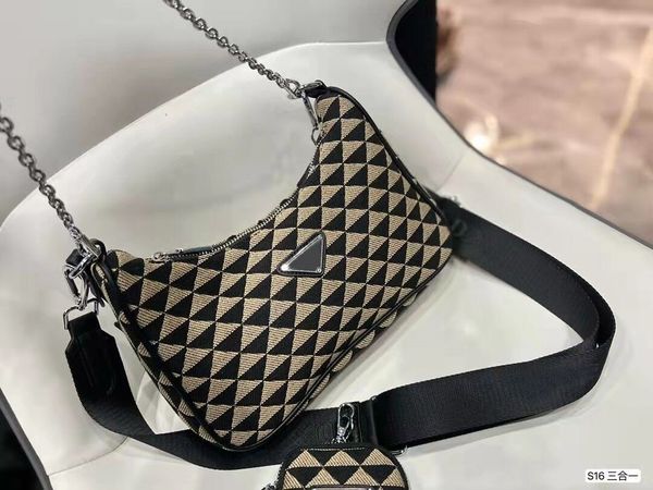 

nylon hobo armpit shoulder bag women handbags purse gold hardware fashion letters chain ceossbody bags