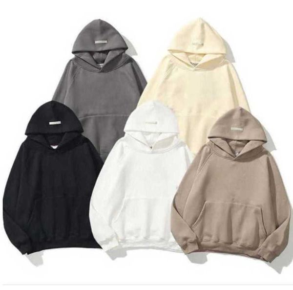 

mens tracksuit warm essentail hoodie designer jacket loose casual sports raglan sleeve hooded men rs hoodies sweater, Black